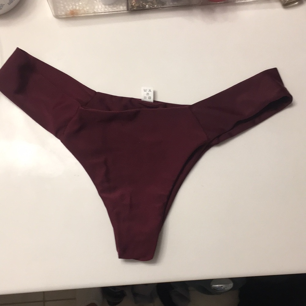 Never Worn Maroon Bikini Bottoms